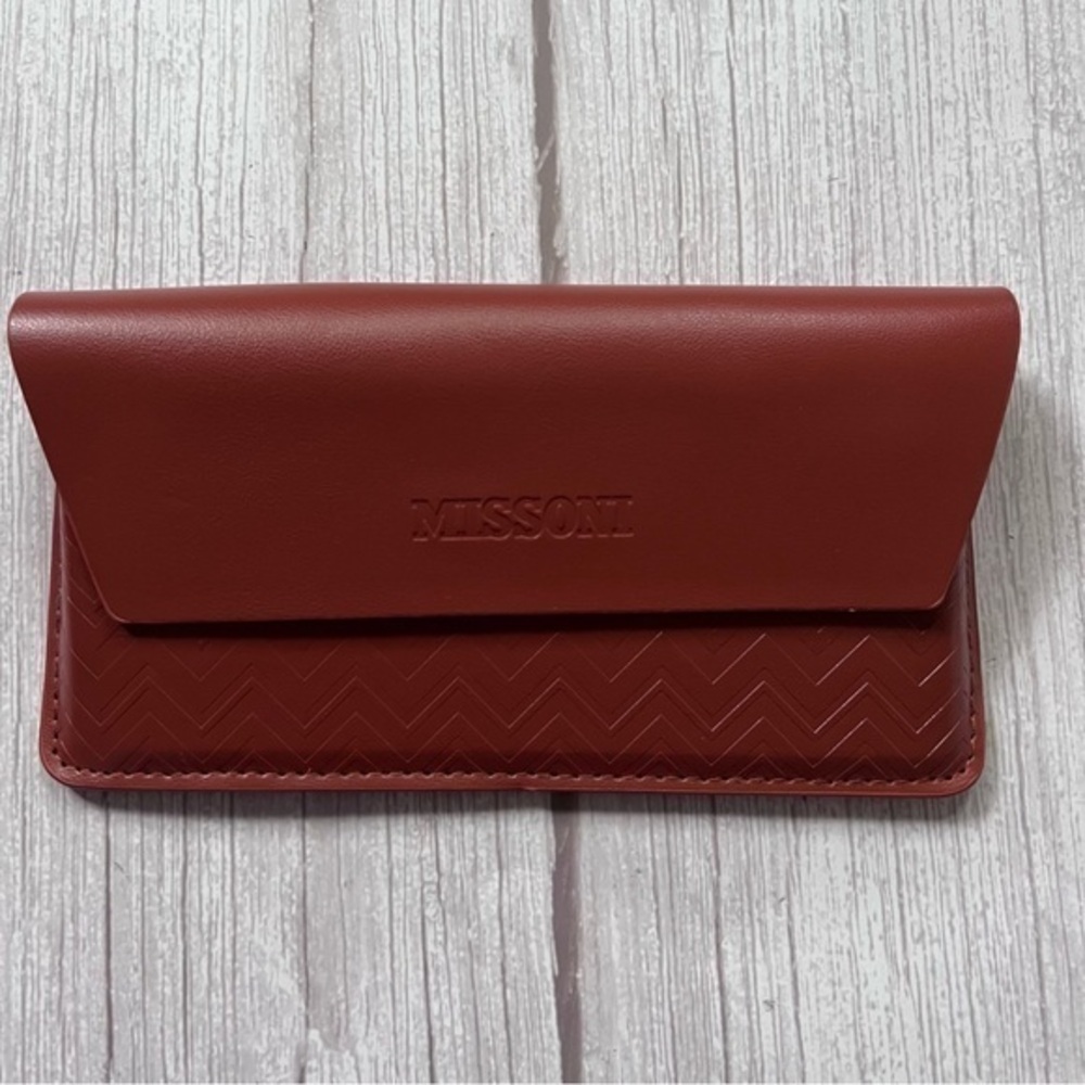 Missoni Glasses Case Eyeglasses Sunglasses Brown Leather